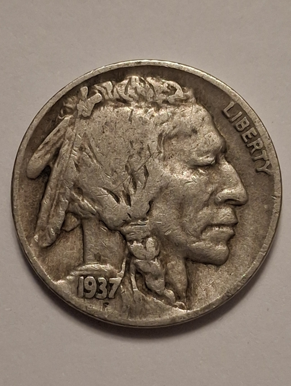 1937 Denver Minted Buffalo Nickel